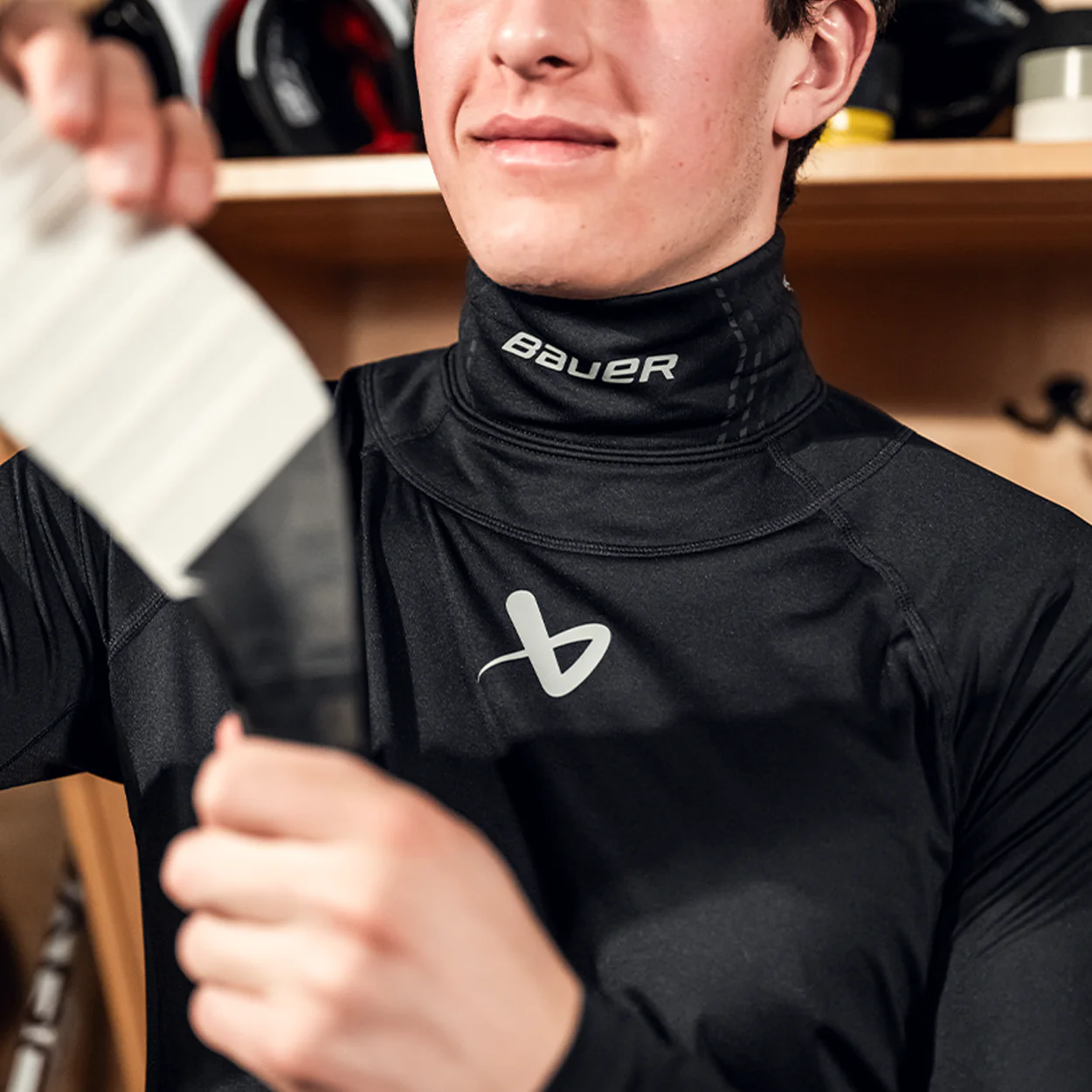 BAUER LS CUT-RESISTANT NECK PROTECT BASE LAYER, SENIOR - Image 2